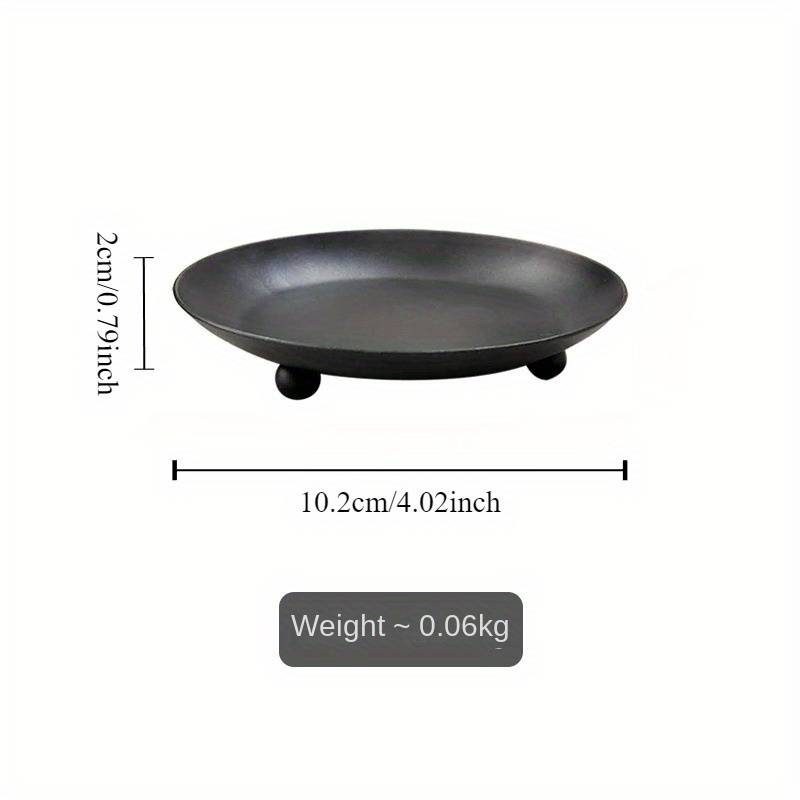 Metalen Kaarsonderzetter - Zwart